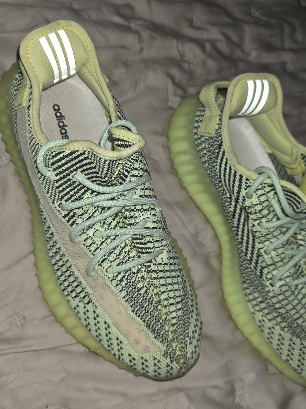 Yeezy Yeezreel Boost 350 V2 Green Glow Athletic Shoes